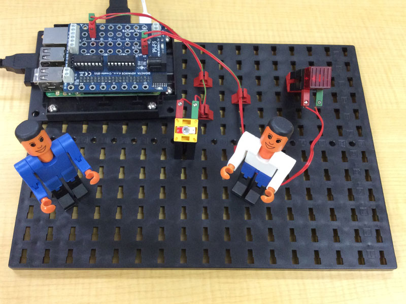 両腕を上げているフィッシャー君